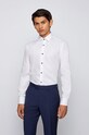 Bavlnená košeľa Boss slim biela 50447504.NOS