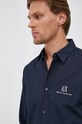 Armani Exchange koszula bawełniana 8NZCP2.ZNBJZ.NOS granatowy