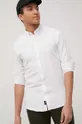 белый Рубашка с примесью льна Only & Sons