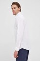 Selected Homme koszula z domieszką lnu biały 16078867.White