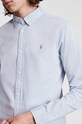 AllSaints koszula HAWTHORNE LS SHIRT MS255U niebieski AA00