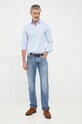 Îmbrăcăminte Armani Exchange camasa din bumbac 8NZCGB.Z8ANZ.NOS albastru