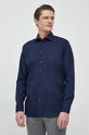 Seidensticker koszula bawełniana Shaped 01.293690 granatowy