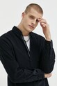Solid camasa din velur lung negru 21104208.194007