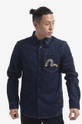 navy Evisu cotton denim shirt Men’s