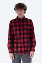Woolrich wool shirt Alaskan Melton Wool all-over print red CFWOOS0051MRUT2355