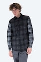 Woolrich wool shirt Alaskan Melton Wool all-over print black CFWOOS0051MRUT2355
