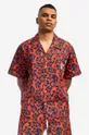 κόκκινο Βαμβακερό πουκάμισο Billionaire Boys Club Hibiscus Camo S/S Bowling Shirt Ανδρικά