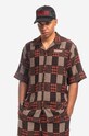 PLEASURES cotton shirt cotton brown P22SU031