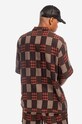 Clothing PLEASURES cotton shirt P22SU031 brown