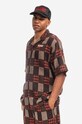 PLEASURES cotton shirt P22SU031 brown