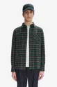 green A.P.C. wool blend shirt Surchemise Trek Men’s