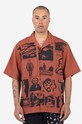 PLEASURES shirt Choices Camp Collar orange P23SP015