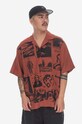 PLEASURES shirt Choices Camp Collar P23SP015 orange