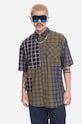 Taikan koszula bawełniana Patchwork S/S Shirt TW0001.OLVPLD