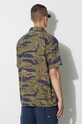 Одежда Хлопковая рубашка Maharishi 8171.MINT.GOLD зелёный