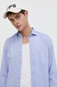 Бавовняна сорочка Marc O'Polo B21750442256 блакитний
