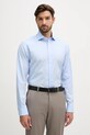 Hackett London koszula bawełniana bawełna niebieski HM304529