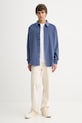 American Vintage koszula sztruksowa MPADO06A niebieski AA00