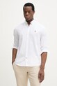 U.S. Polo Assn. koszula bawełniana PEACHED OXFORD LS bawełna biały MUP3247