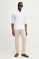 U.S. Polo Assn. koszula bawełniana PEACHED OXFORD LS MUP3247 biały AA00