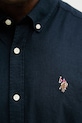 U.S. Polo Assn. koszula bawełniana PEACHED OXFORD LS MUP3247 granatowy