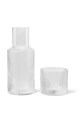 ferm LIVING carafă cu sticlă Ripple Small Carafe Set 500/200 ml transparent 5447