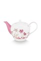 Pip Studio dzbanek do herbaty Jolie Dots Gold Pink 1,6 L biały 51005085