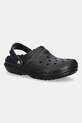 Crocs natikači Classic Lined Clog Ravna črna 203591.CLASSIC.LINED.BL