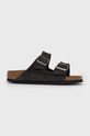 Kožené pantofle Birkenstock Arizona SFB semišová kůže šedá 552323.GRAY