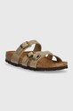 Шкіряні шльопанці Birkenstock Franca 1015931.BRWN коричневий AA00