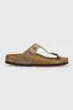 barna Birkenstock bőr flip-flop Gizeh Női