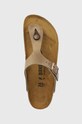 Kožené žabky Birkenstock Gizeh hnědá 943813