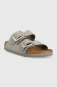 Birkenstock slapi de piele Arizona Big Buckle 1022154 gri AA00