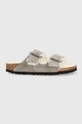 γκρί Παντόφλες σουέτ Birkenstock Arizona Shearling Γυναικεία