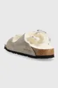 Kućne papuče od brušene kože Birkenstock Arizona Shearling siva