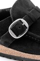 Încălțăminte Birkenstock papuci din piele Buckley Shearling 1018126 negru