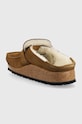 Încălțăminte Birkenstock papuci din piele intoarsa Buckley Shearling 1018127 maro