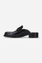 Shoes MISBHV leather sliders The Brutalist 3021BW201 black