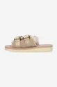 Suicoke sliders  Uppers: Textile material, Suede Inside: Synthetic material, Wool Outsole: Synthetic material
