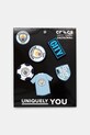 Crocs przypinki do obuwia Manchester City 5Pck 5-pack Postacie z bajek biały 10012074.Manchester.Cit