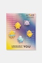 Crocs butoane pentru încălțăminte Chicks Having Fun 5 Pack 5-pack galben 10015528.Chicks.Having
