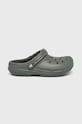 Crocs papuci Classic Lined Clog gri 203591.CLASSIC.LINED