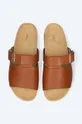 brown A.P.C. leather sliders Mules Gabriel