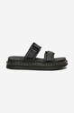 Dr. Martens leather sliders Chilton black 25766001