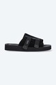 Suicoke ciabatte slide KAW-VS pelle scamosciata nero KAW.VS