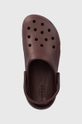 maroon Crocs sliders 206750