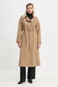Μάλλινο παλτό BA&SH 1E22KATE καφέ AA00