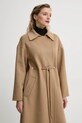 Μάλλινο παλτό BA&SH καφέ 1E22KATE