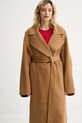 MMC STUDIO płaszcz wełniany brązowy VESPERE.COAT